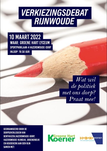 Affiche Verkiezingsdebat Rijnwoude